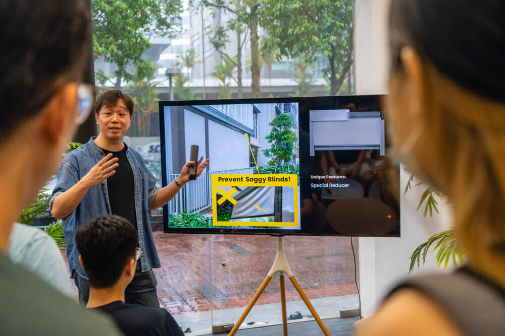 Information sharing sessions for Zip Track Blinds at ShadeSpace Singapore 2