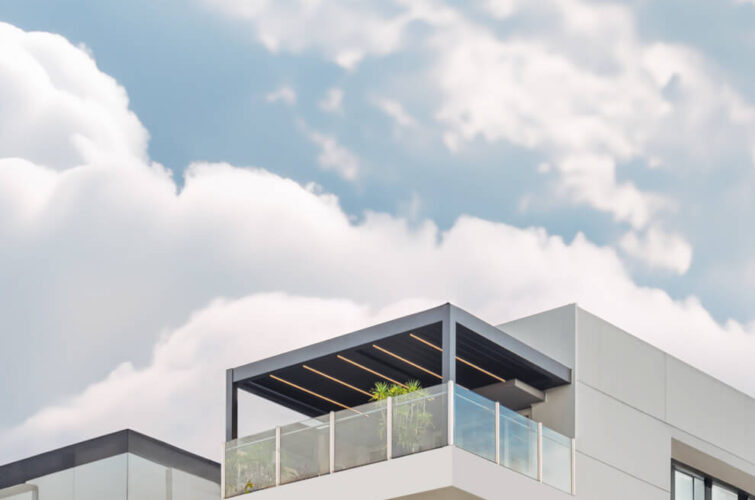 Pergola Motorised Louvre LED Shelter Singapore Roof