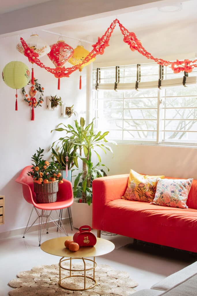 Venetian blinds living room chinese new year home decorations