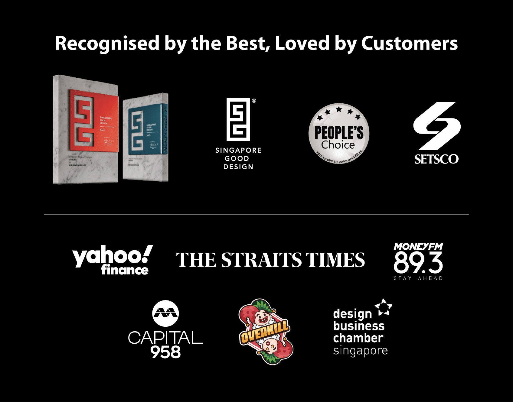 ZipBlind awards and features straits times, overkill, yahoo, moneyfm, capital 958